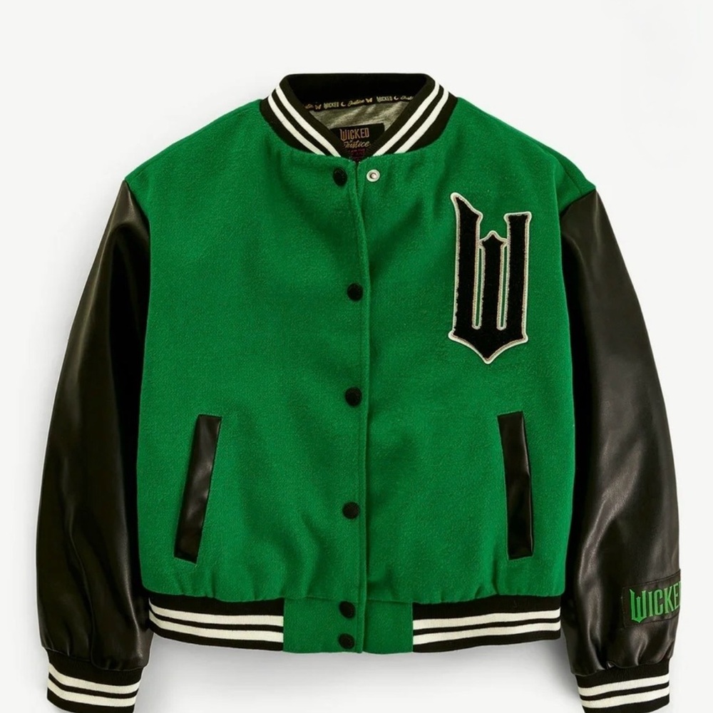 Wicked Green and Black Varsity Jacket